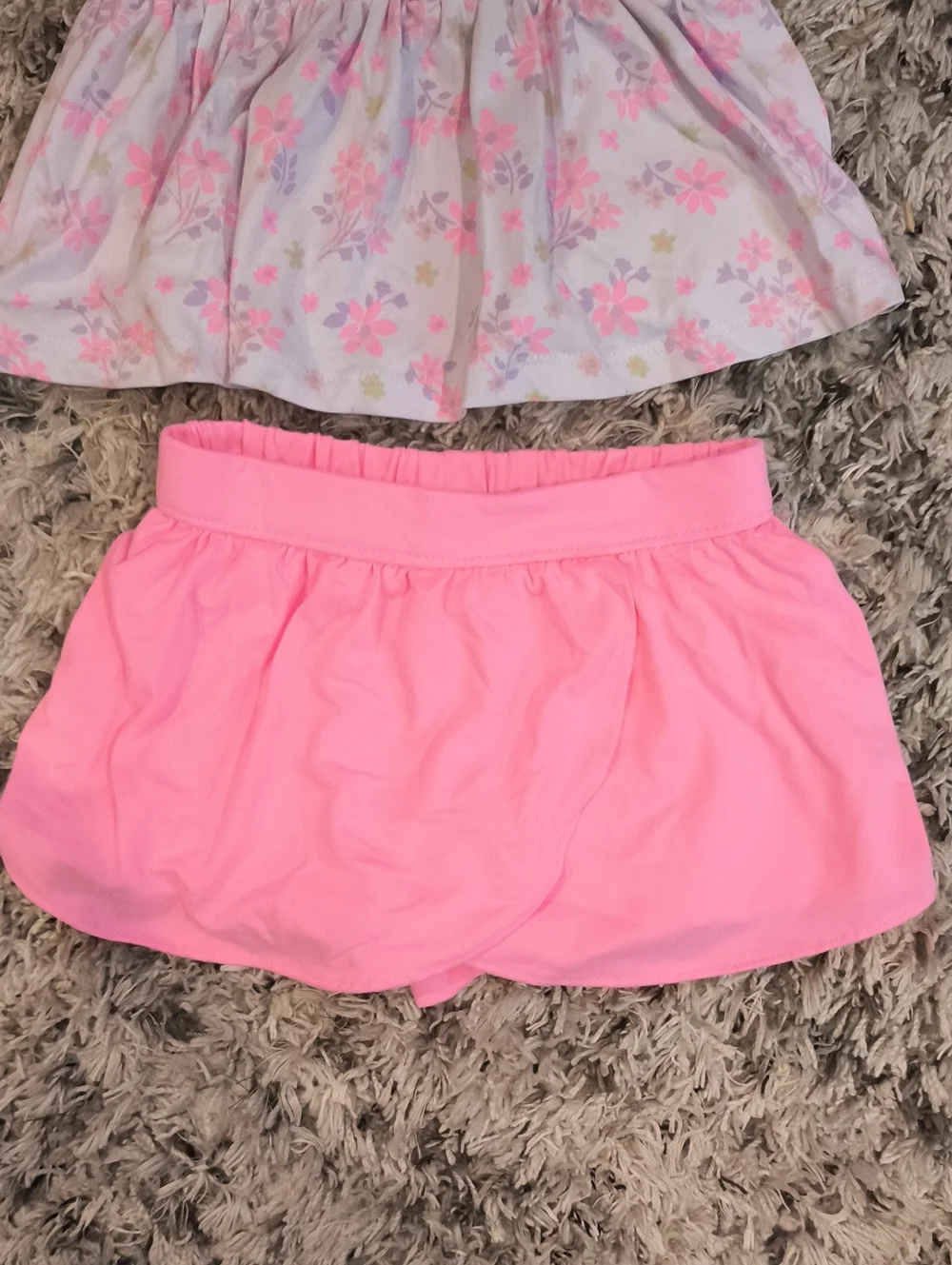 Little Lass 2T Girls Floral Tank Top & Pink Skort Set - Picture 2 of 4